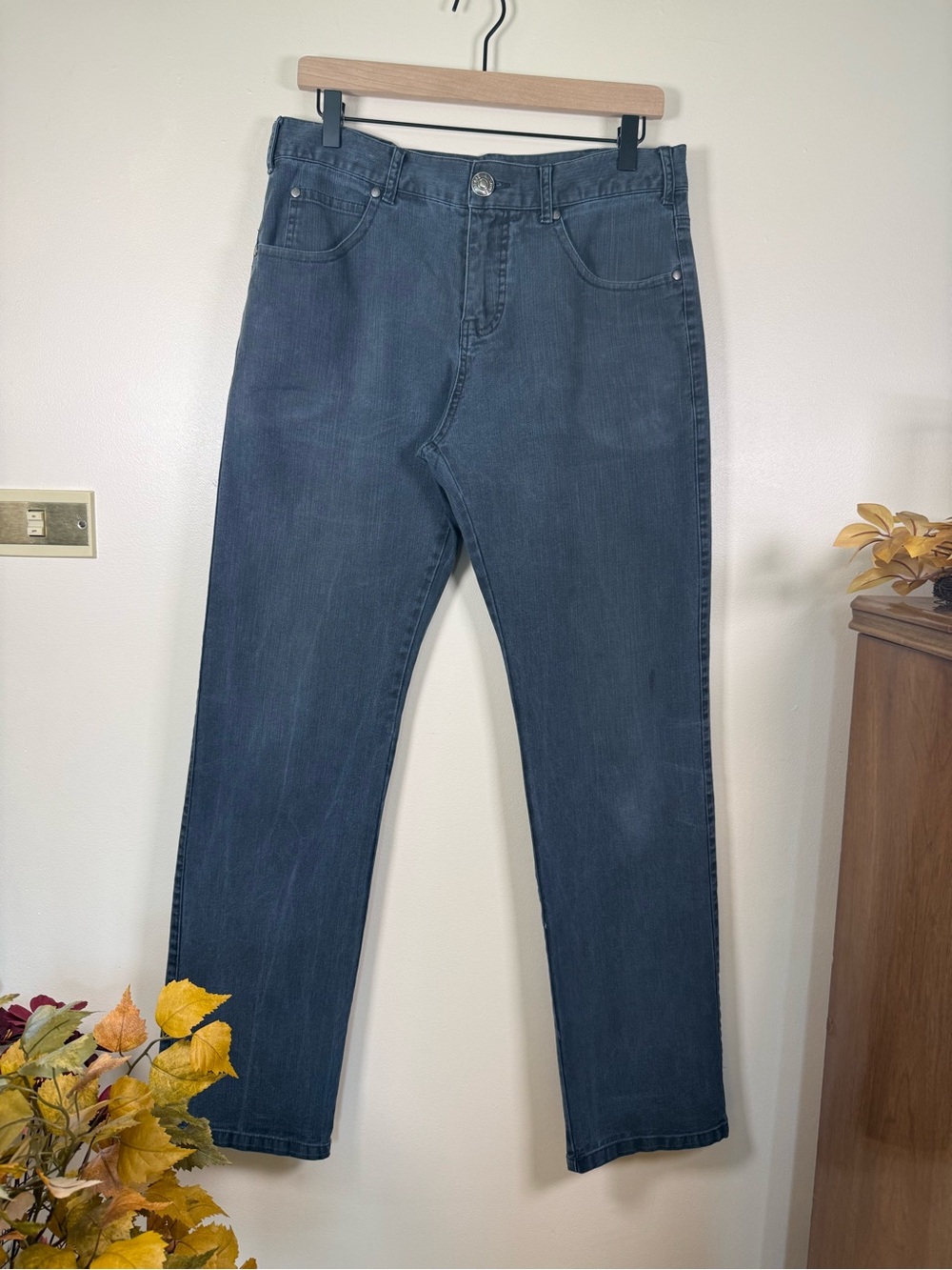 Slate & Stone Men’s Stretch Jeans Size 30 Blue Gray Straight Leg 32” Inseam